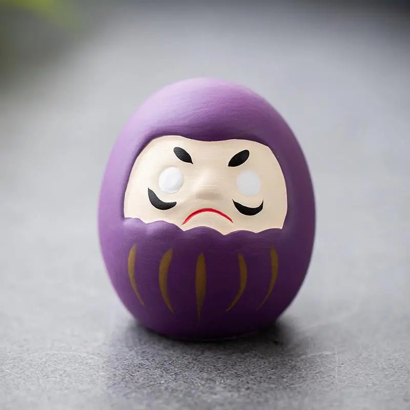 Ceramic Statue Daruma Tumbler Crafts Lucky Fortune Ornament Landscape Doll Fengshui Home Decor Gift Qme A5