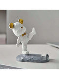 1 Cute Bear Shaped Phone Holder Decoration Compatible Mobile Phones Qme white