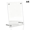 6-inch/7-inch/A4 Crystal Clear Acrylic Photo Frames For Postcards Photos Ticket Stubs And Displays Qme C Transparent