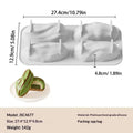 Party Dessert Baking Tools Food Grade Kitchen Bakeware 4-Cell Qme White