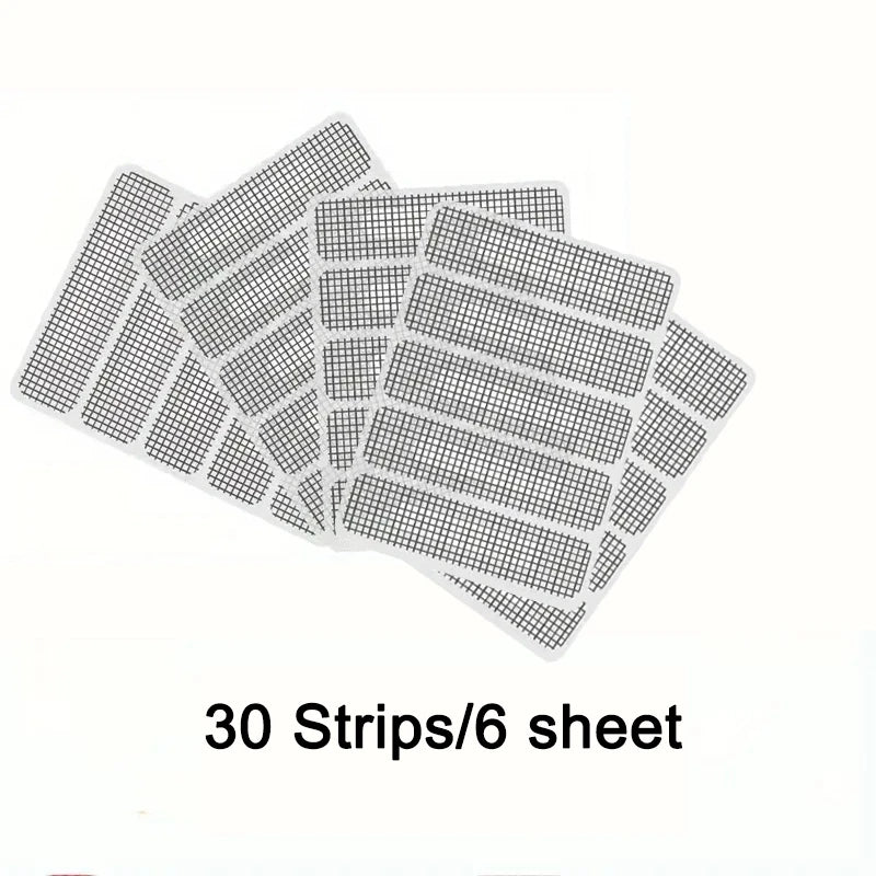 30 Strips/6 sheet Window And Door Screen Repair Patch, For Covering Window Door Tears Holes Screen Patch Repair Kit Qme 30 Strips