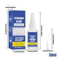 Ceramic Repair Glue Ceramic Sealant Pottery Glue Waterproof 30ml Glass Glue DIY Crafts Strong Adhesive Clear Glue for Pottery Qme 30ml