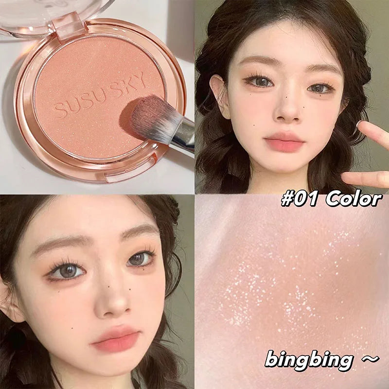 SUSU SKY Rabbit Monochrome Blush Matte Long-lasting Not Easy Fly Qme S33-01