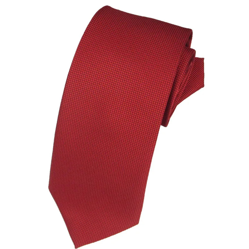 Red Tie Formen Elegant Silk Necktie Legami White Stripe Solid Women Qme RT11
