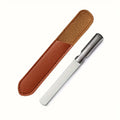 Double Sided Stainless Steel Nail Files Case Professional Reusable Qme 1Set
