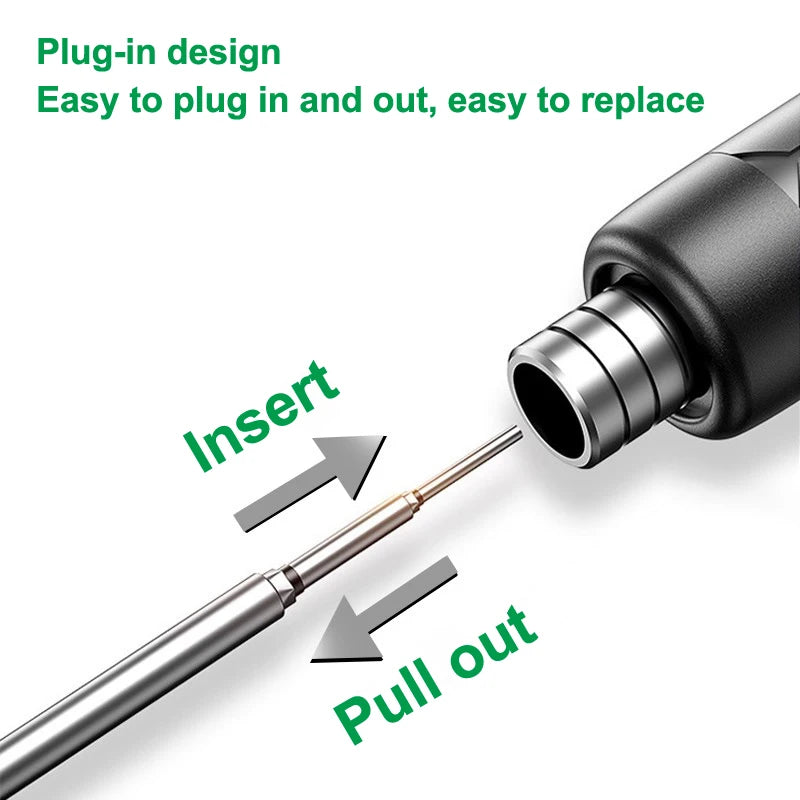 3Pcs Soldering Iron Tip USB Soldering Iron Tip 5V Battery Soldering Iron Tip Soldering Rework Accessories. Qme