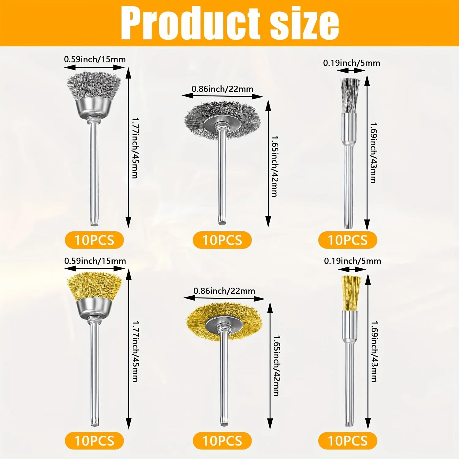 30 piece wire brush set, brass wire brush bit for cordless screwdriver, suitable for rust removal, cleaning, descaling and polis Qme