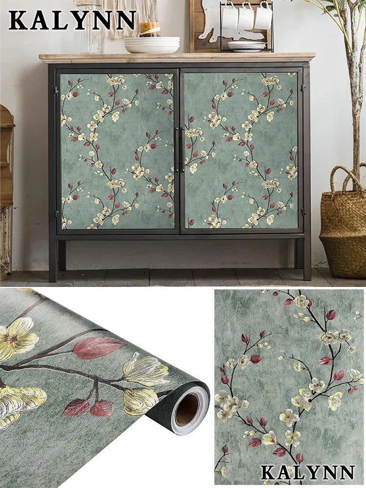 Wood Grating Wallpaper Self-adhesive Removable Peel Stick Wall Paper Qme 6004 1mx45cm(39.3x7.8in)