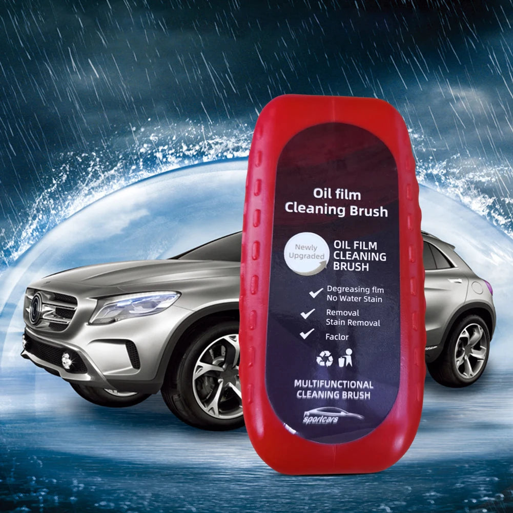 Car Window Glass Cleaner Removes Dirt Car Glass Sponge Cleaning Brush Windshield Oil Film Cleaner Auto Glass Oil Film Remover Qme