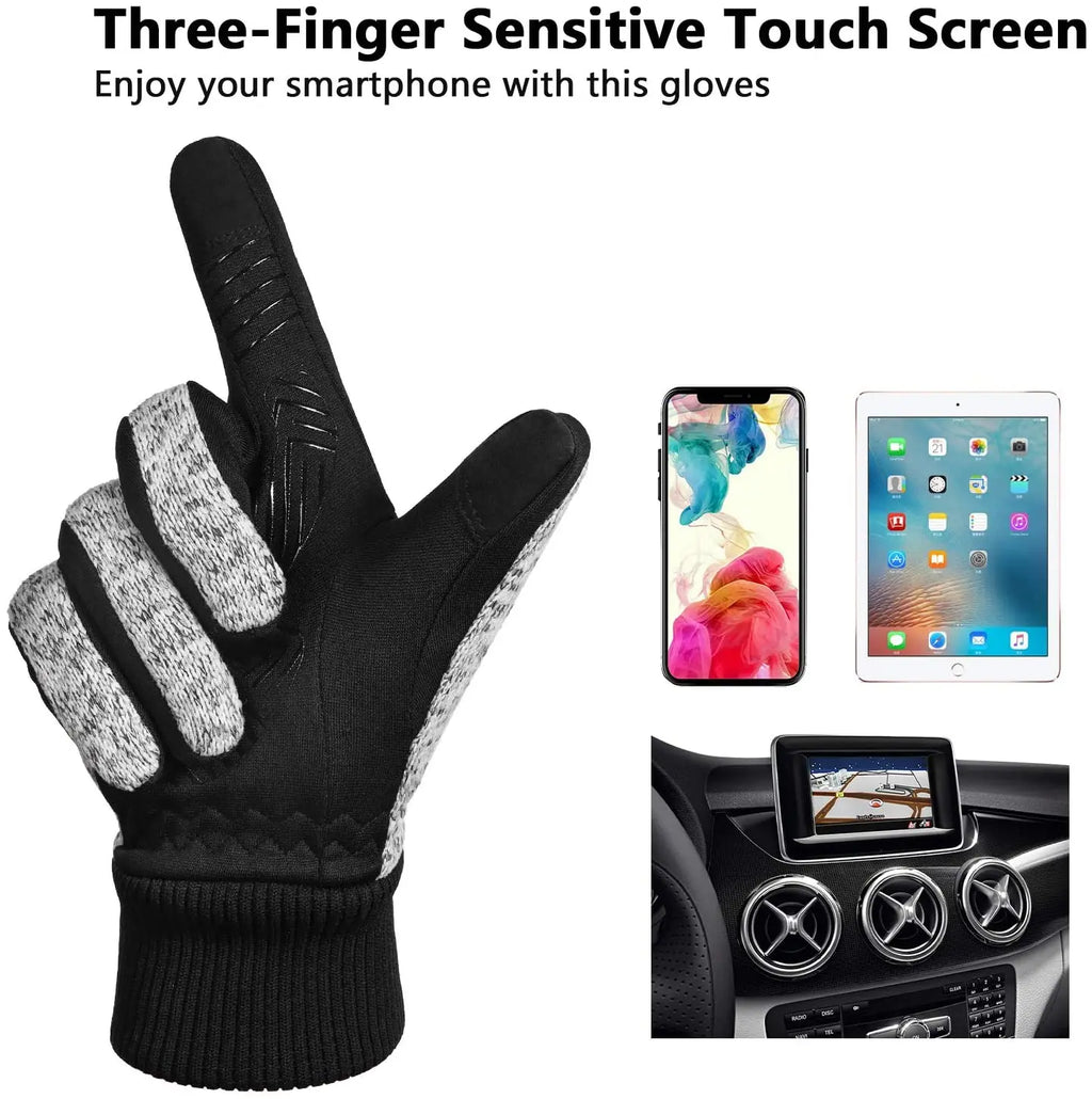 Winter Gloves -20℉ Thinsulate Thermal Gloves Cold Weather Warm Gloves Running Gloves Touchscreen Bike Gloves for Men Women Qme