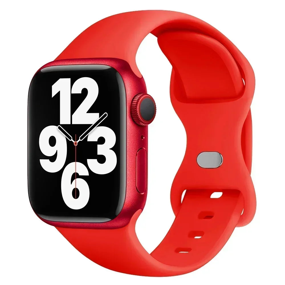 Silicone Band for Apple Watch 10 9 8 7 6 5 4 3 SE Strap for IWatch Ultra 2 49mm 45mm 41mm 40mm 44mm 38mm 42mm 46mm Qme