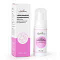 NATUAHANA Lash Shampoo Foaming Cleanser Gentle Eyelash Extension Wash Qme Rose