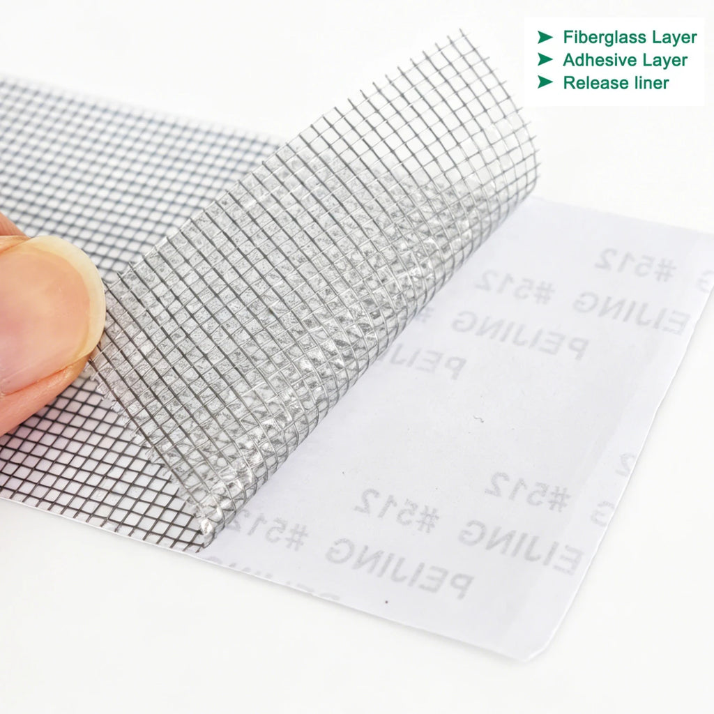10cm Window Screen Repair Tape Fiberglass Screen Tape Mesh Repair Adhesive Screen Patch Repair Kit for Window or Doors Screen Qme