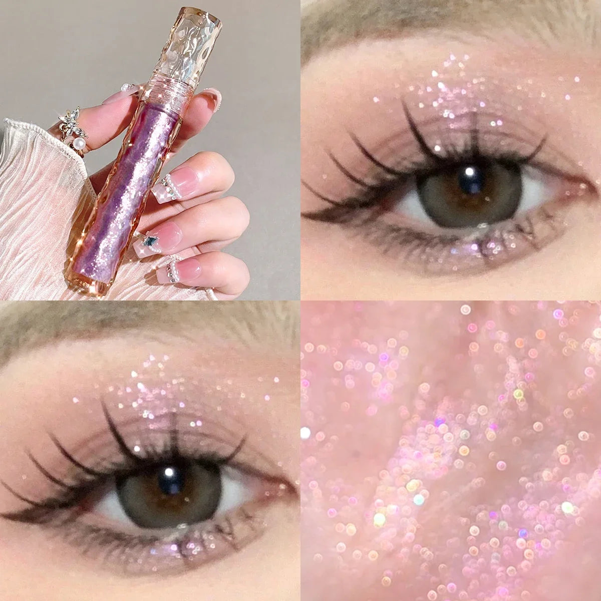 HISYI Colorful Star Flash Eyeshadow Pearlescent Sequins Brighten Eye Qme 03