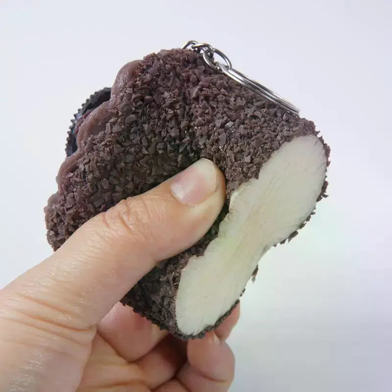 Artificial Coconut Cream Mousse Dessert PU Simulation Cake Fake Food Model Refrigerator Sticker Home Kitchen Decoration Prop Qme