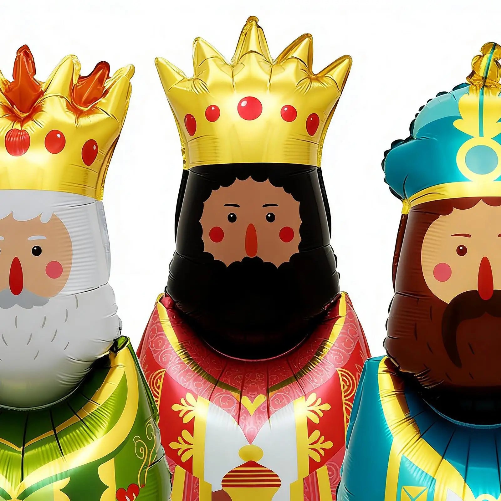 3pcs/set Kings Balloons King's Head Crown Balloons Cartoon King Aluminum Film Balloon Baby Shower Supplies Christmas Gift Globos Qme