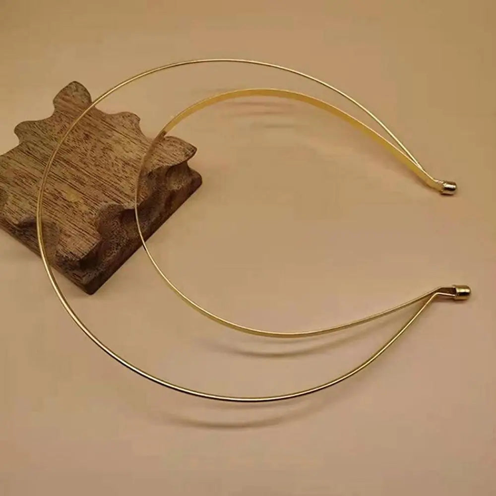 Multi-layer Non Slip Hairbands Goddess Hairbands Metal Band Headpiece Thin Korean Hair Hoop Glory Hair Crown Women DIY Headband Qme gold-2layer