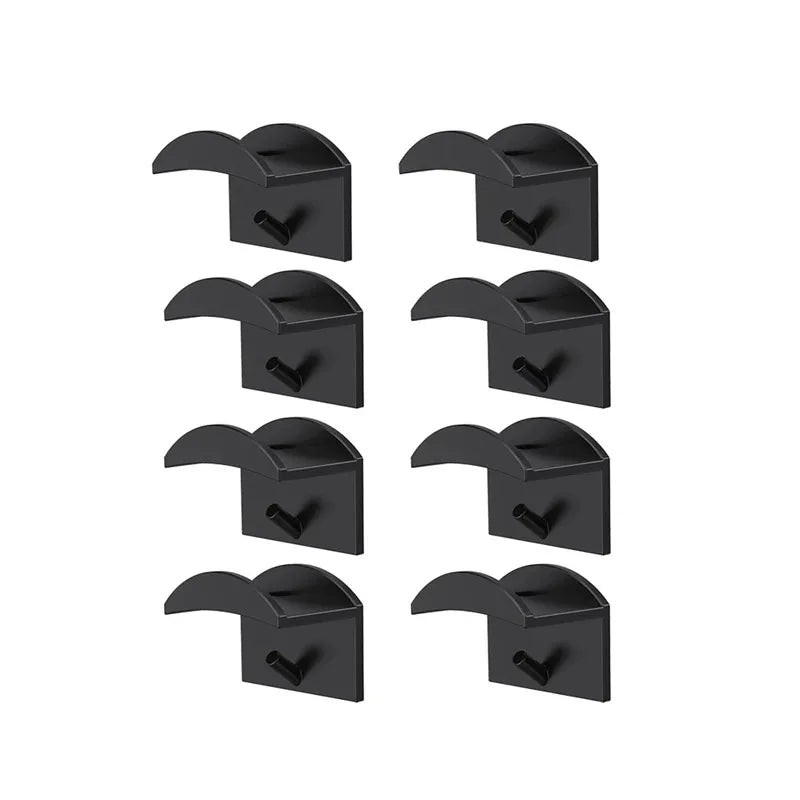 2/4/8/10Pcs Portable Cap Holder Rack No Drilling Design Baseball Hat Storage Case for Daily Cap Arrangement & Collection Qme Black 8Pcs