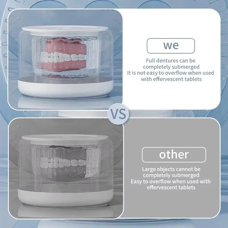 Compact Ultrasonic Cleaner Dental Appliances Thorough Cleaning Qme