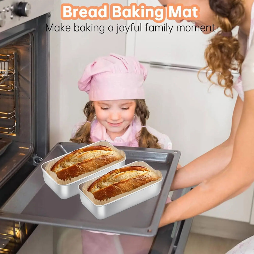 Loaf Pan Liners Baking Bread 9x5 Inch Non-stick Pre Formed Parchment Qme