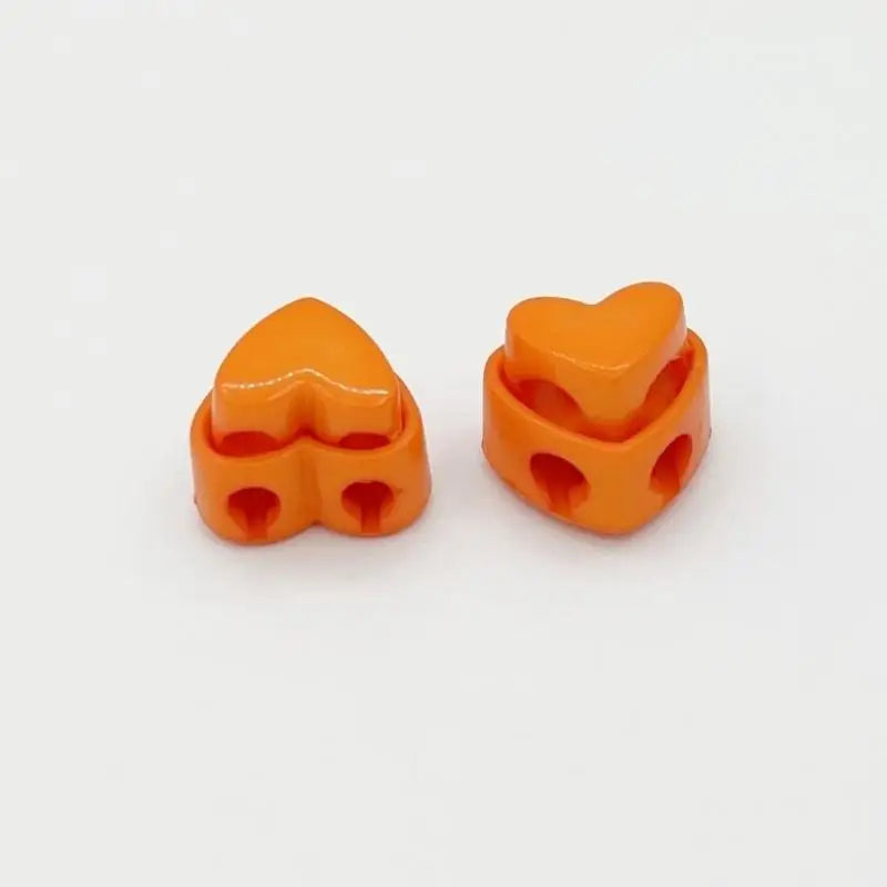 5pcs Colorful Garment Stoppers Heart-Shaped Plastic Cord Locks Double Hole Spring Toggle Anti-slip Stoppers Garment Accessories Qme A10