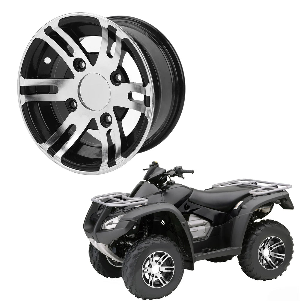 ATV Aluminum Alloy Rim 10 Inch ATV Wheel Rim High Strength ATV Aluminum Alloy Rim for Go Karts Cart ATV Wheel Rim Qme
