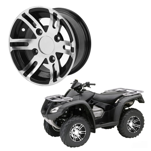 ATV Aluminum Alloy Rim 10 Inch ATV Wheel Rim High Strength ATV Aluminum Alloy Rim for Go Karts Cart ATV Wheel Rim Qme