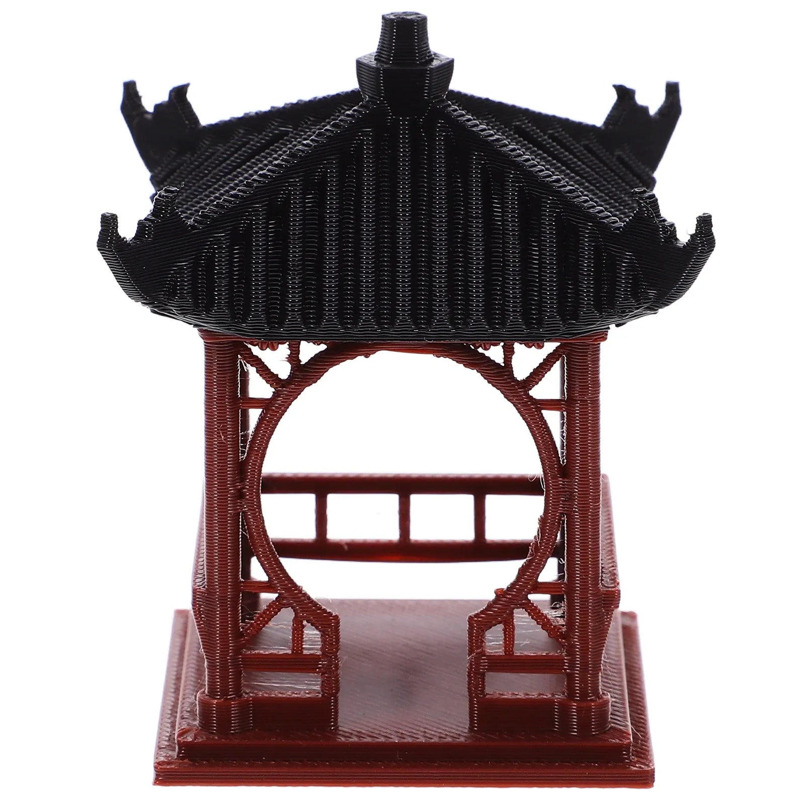 Miniature Pavilion Plastic Statue Realistic Micro Landscape Decoration Aquarium Garden Desktop Decor Miniature Pavilion Qme