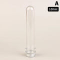 30 40 PET Test Tube Bottle Transparent Cylindrical Plastic Refillable Qme 100ml A