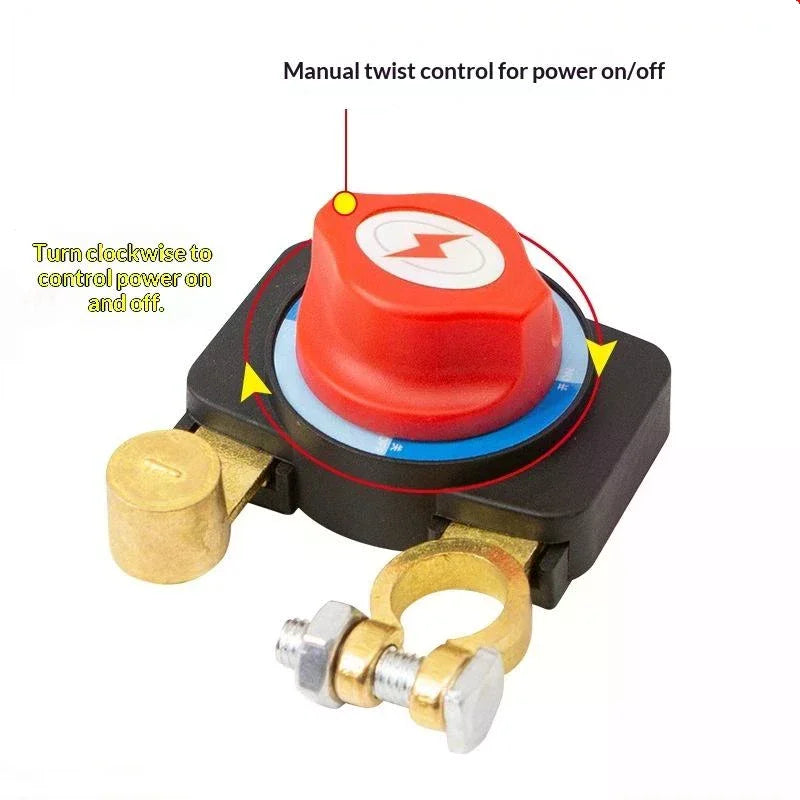 12V-24V Car Battery Disconnect Switch Manual Automatic Circuit Breaker Anti-Power Off Leakage Protector Universal Auto Parts Qme