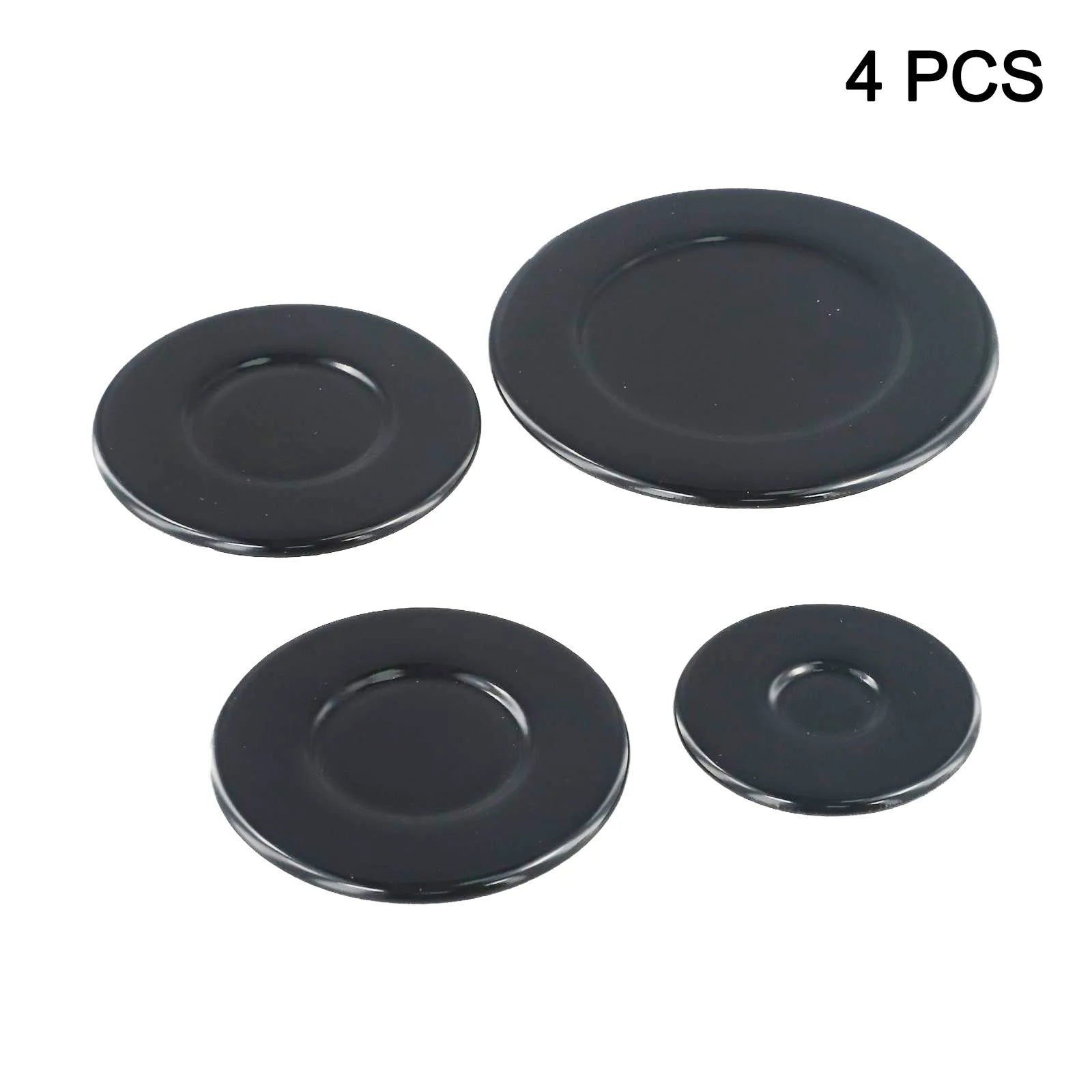 4 Pcs Cooker Hob Gas Burner Cap Round Non-stick BBQ Grill Mat For Medium Gas Cookers Burner Covers Cooking Grilling Sheet Parts Qme