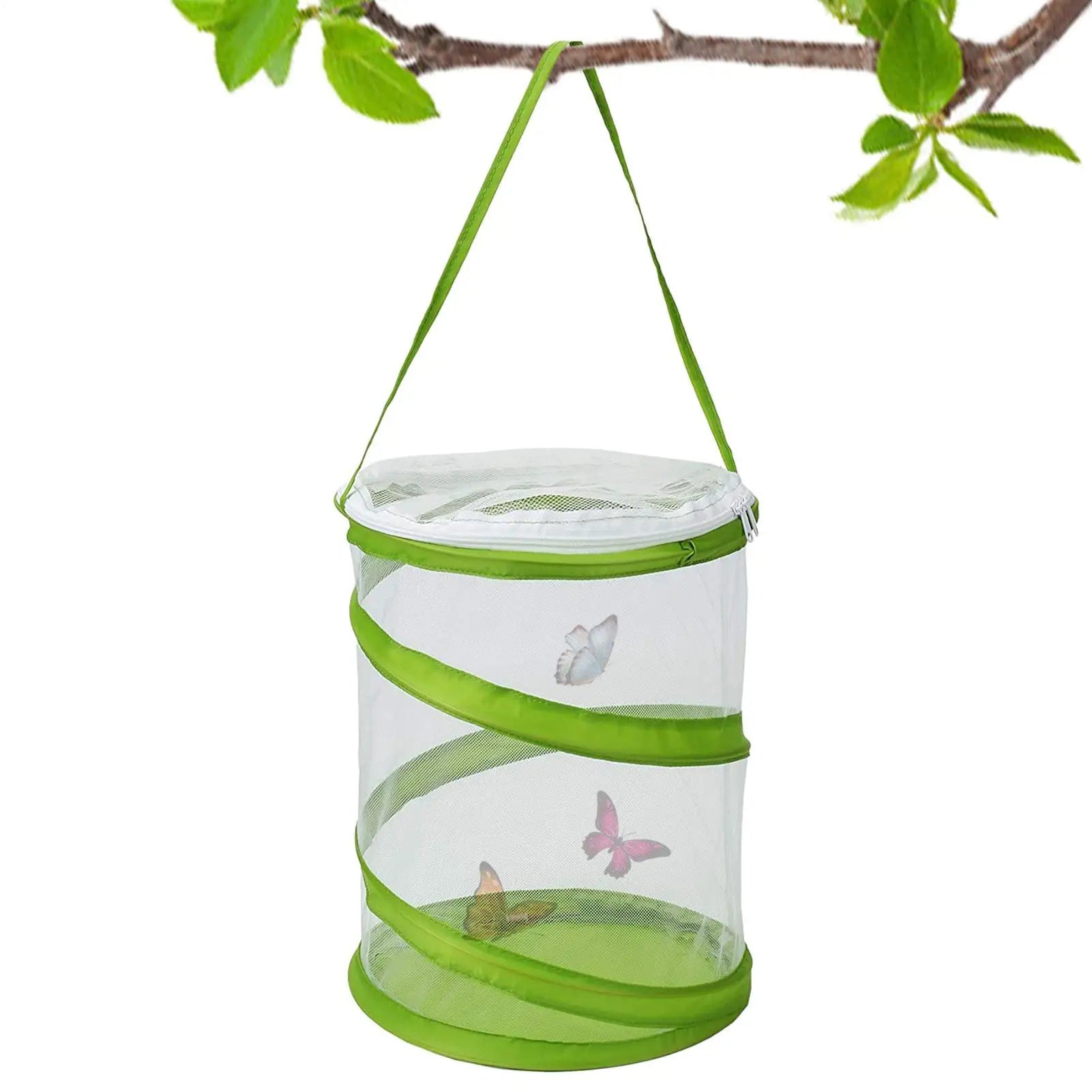 Butterfly Enclosure Mini Mesh Cage errarium Pop-up Caterpillar Habitat See Through Easier Butterfly Enclosures for Indoors Qme