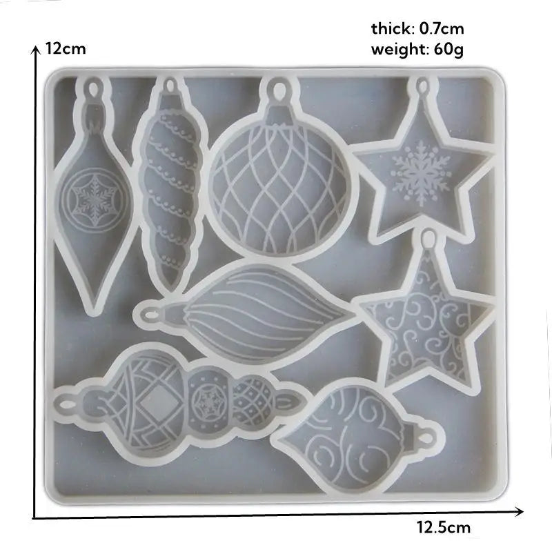 Creative Sea Stone Mold For Handmade Crafts Epoxy Resin Ornament Crafting Molds Christmas Tree Mold Qme Transparent