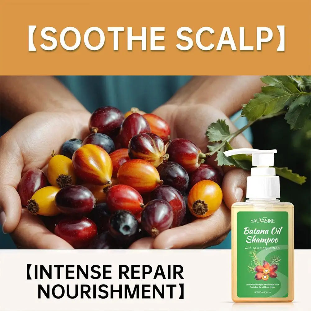 Batana Oil Shampoo Strengthens Hair Roots Repairs Damaged Hair Deeply Nourishment Smooth Hair Conditioner Qme