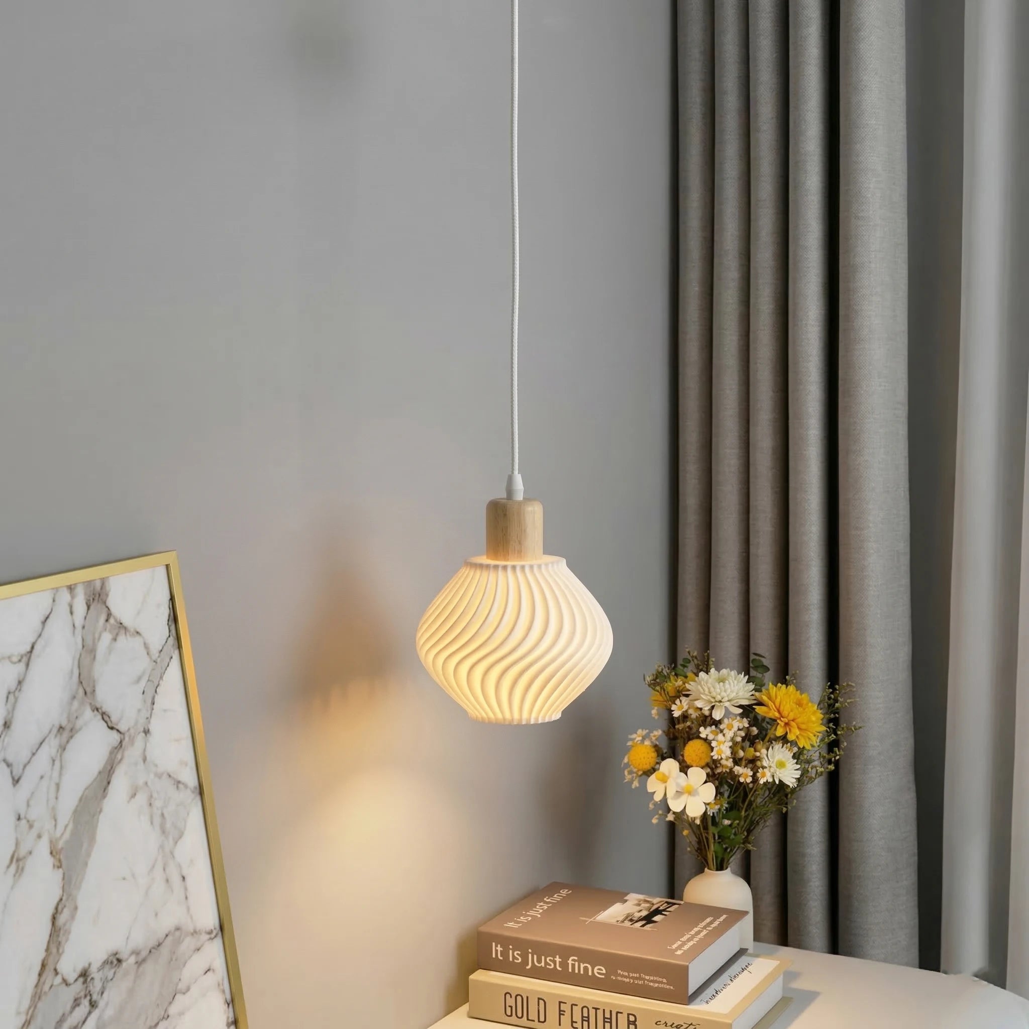 Bamboo Pendant Lamp Hanging Lamp Handmade Rattan Chandelier Fixture Restaurant Dining Room Indoor Lighting AC85-260V Qme