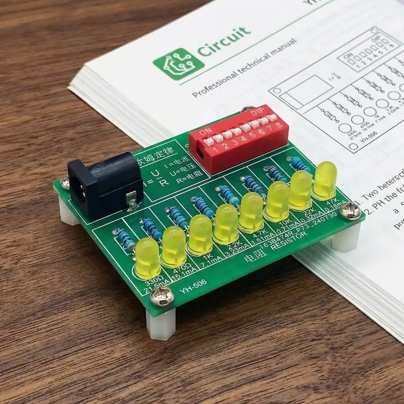 DIY Soldering Practice LED Current Test Electronic Manufacturing Qme