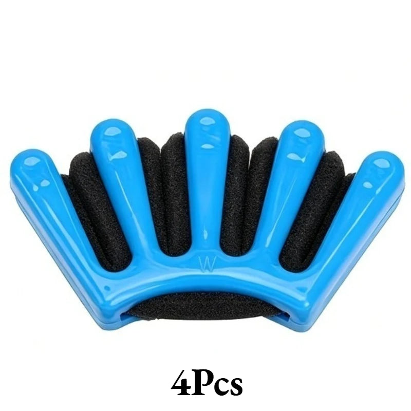 DIY Hair Styling Tool Quick Stylist Curling Wrench Accessories Women Qme 4Pcs Blue