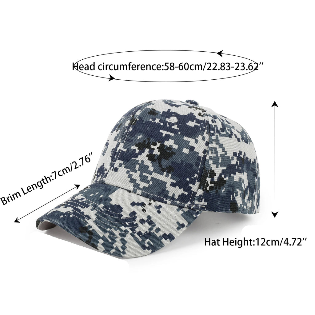 Unisex Camouflage Baseball Cap Outdoor Mountaineering Camping Running Fishing Sun Hat Hat Fashion Casual Accessories Qme
