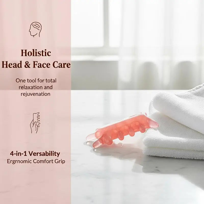 1 Head Massage Comb Resin Meridian Scalp Guasha Tool Ergonomic Design Qme