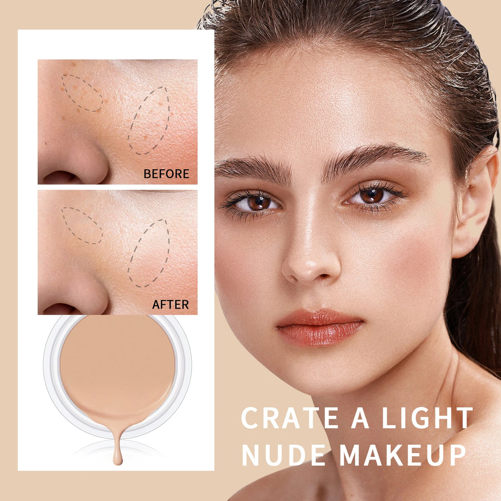 QIC Waterproof & Sweatproof Concealer Cream - Tattoo coverage, Long-Lasting Foundation, Natural,Full coverage, All Skin Types Qme