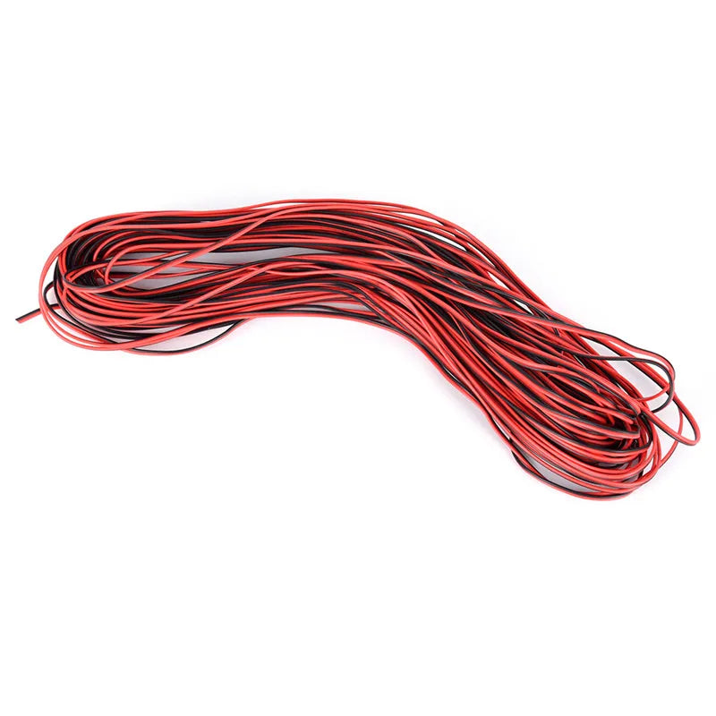 2Pin 10m Cars Motorcycle Electric Wire Cable Red/Black Connector For Led Light Qme