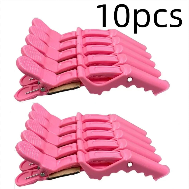 5-30pcs Alligator Hair Clip Plastic Nonslip Hairpin Black Pink Durable Hair Clamp Hairdressing Styling Accessories for Woman Man Qme 10pcs Pink