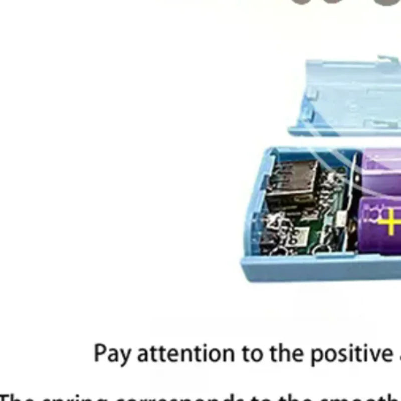 Portable Power Bank Case DIY 2Cell 18650 Battery Box Smart Phone Qme