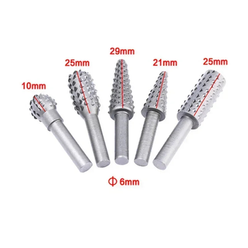 Woodworking Tools Electric Rotary Files Wooden Carving Knives Tea Qme Silver grey