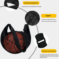 Carrying Basketball Single Ball Bag Zipper Pocket Mesh Storage Sport Qme Default Title