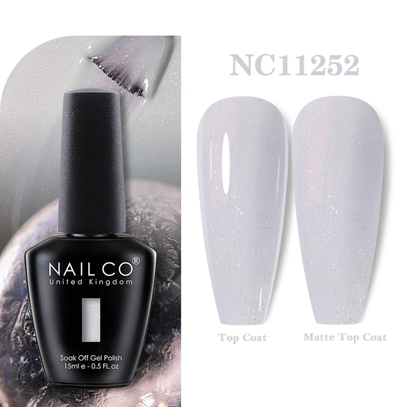 NAILCO Rubber Base Gel Polish Milky Pink Jelly White Beige 6Colors