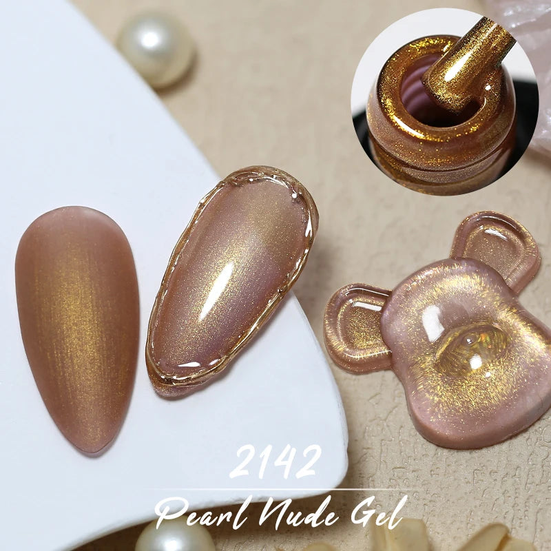 Arte Clavo Pearl Shell Gel Nail Polish Glitter Auroras Soak Off UV Qme 2142