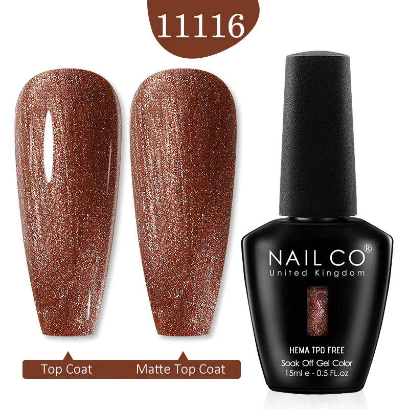 NAILCO Glitter Reflective Series Gel Nail Polish Nails Art Semi