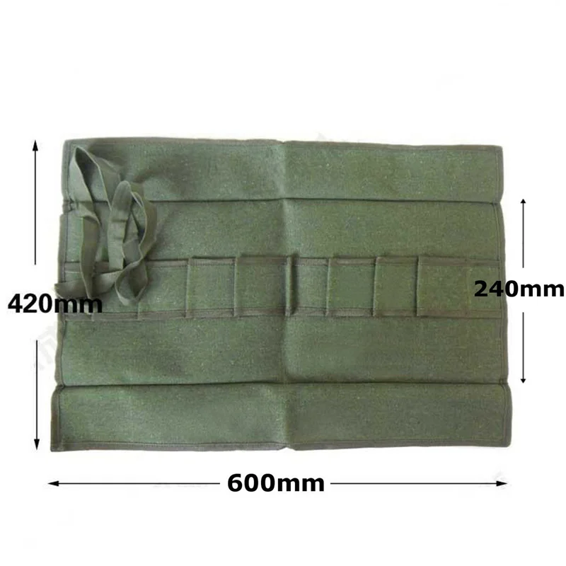 A02F-3Pcs 600X430mm Japanese Bonsai Tools Storage Package Roll Bag Canvas Tool Set Case Qme