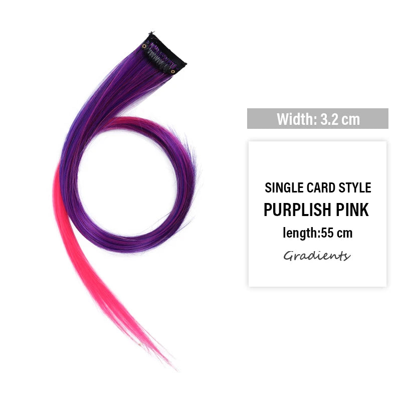Colored Clip-in Hair Extensions High-temp Matte Fiber Seamless